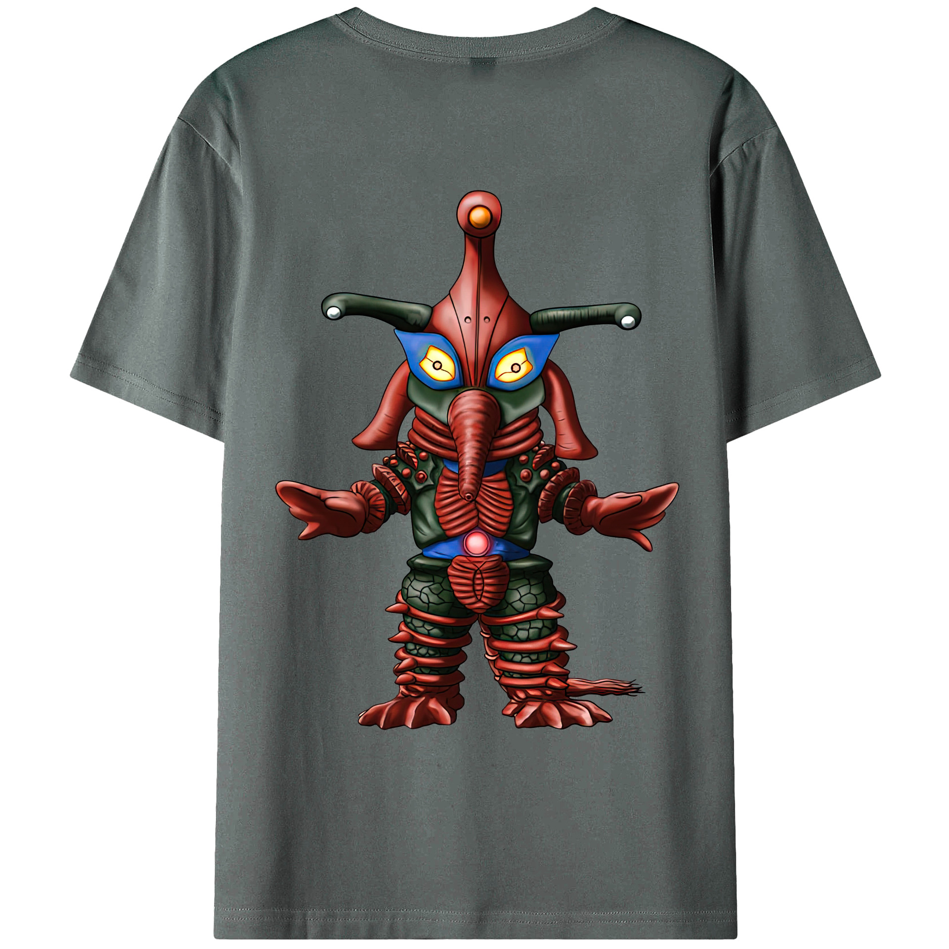 （画像用） ウルトラマン Ultraman 綿100％ メンズ半袖Tシャツ（バックプリント） 通気性